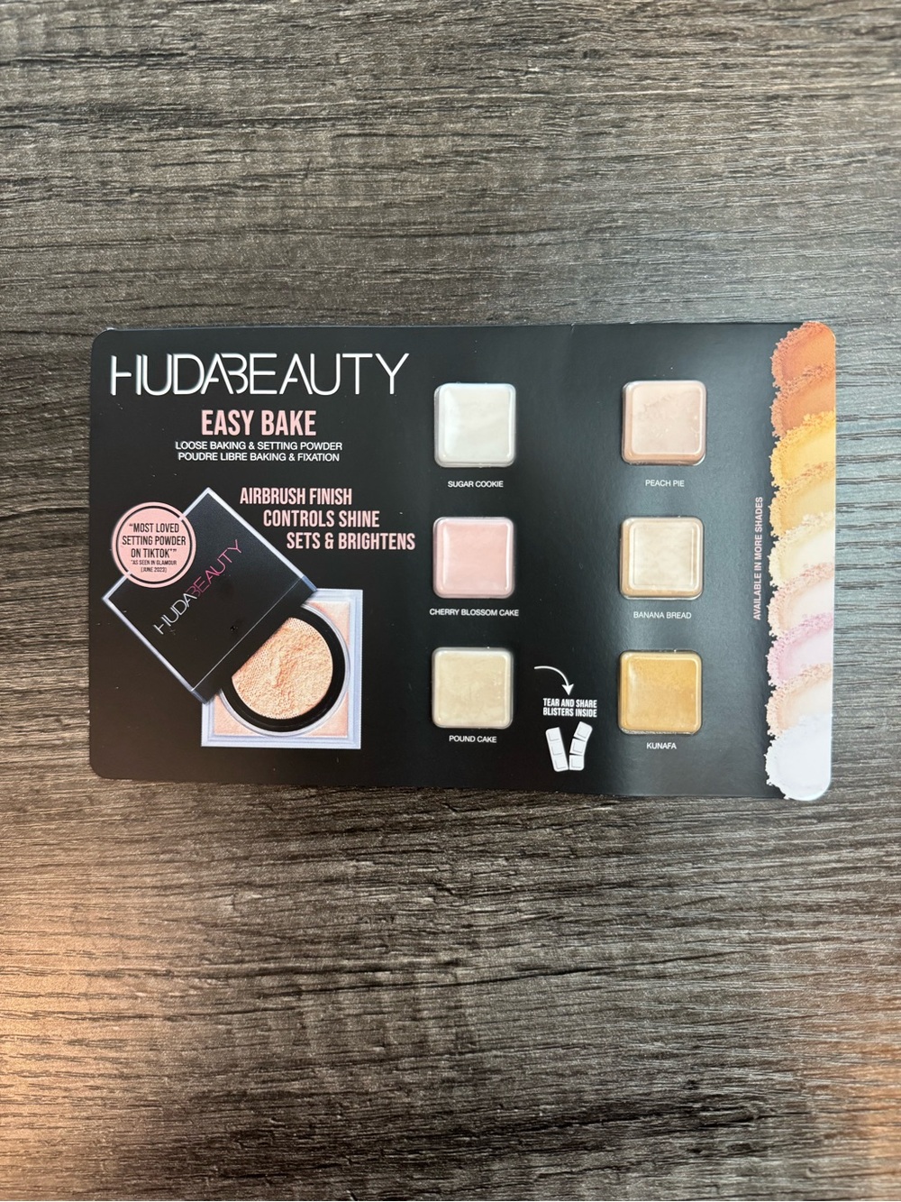 HUDA BEAUTY Easy Bake Setting Powder Palette - White, Pink, Cream, Yellow, Gold